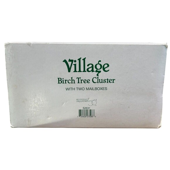 Dept 56 Village Birch Tree Cluster with Two Mailboxes 52631 in Orig Box - Picture 6 of 7